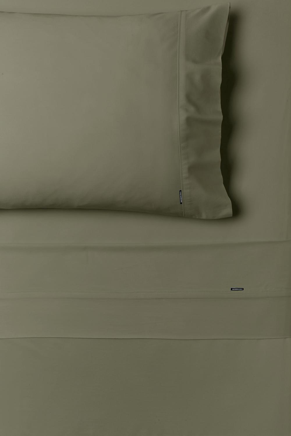 Linen House Nara Sheet Set (Moss) - Queen, 9317146445246