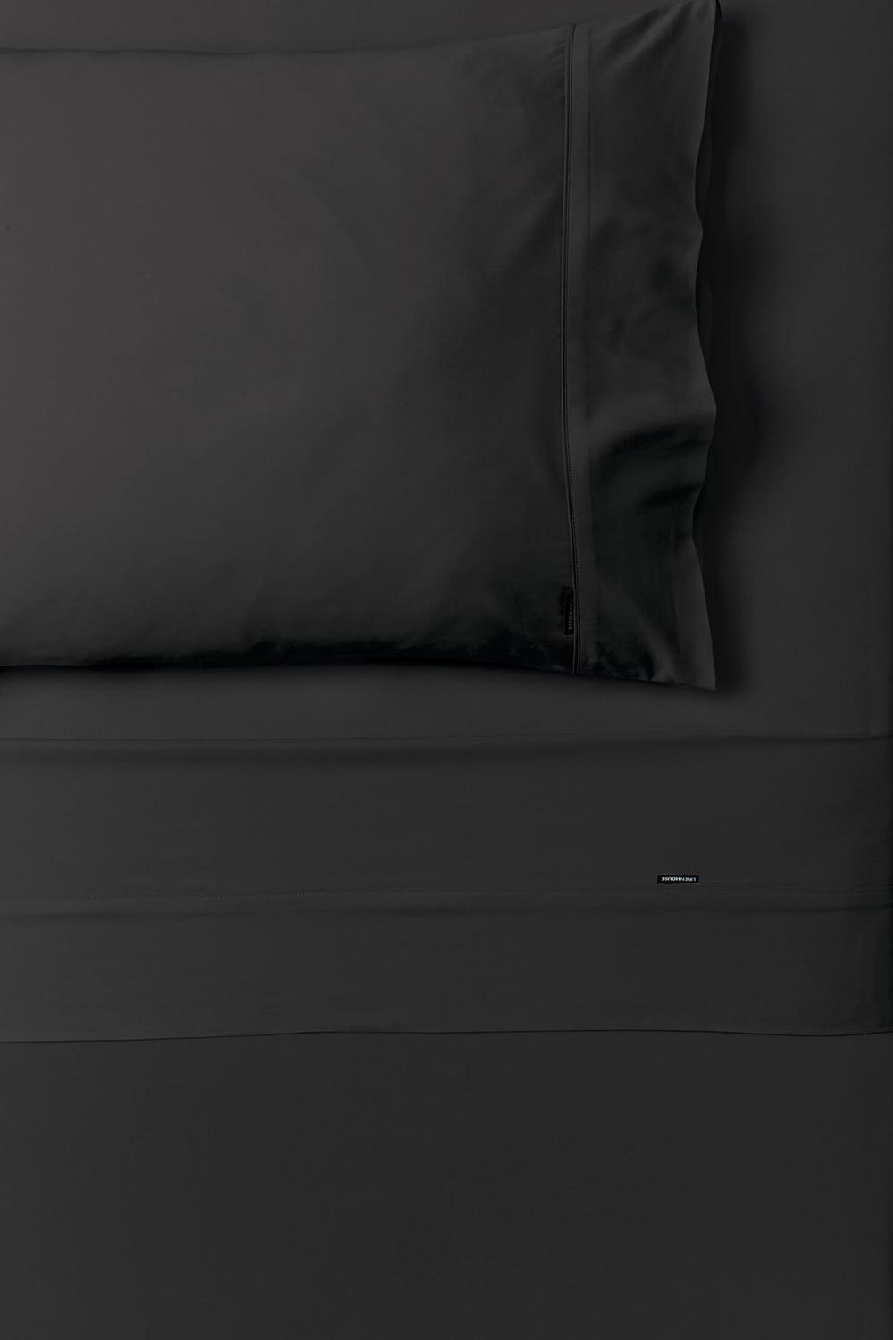Linen House Nara Sheet Set (Charcoal) - Queen, 9317146445260