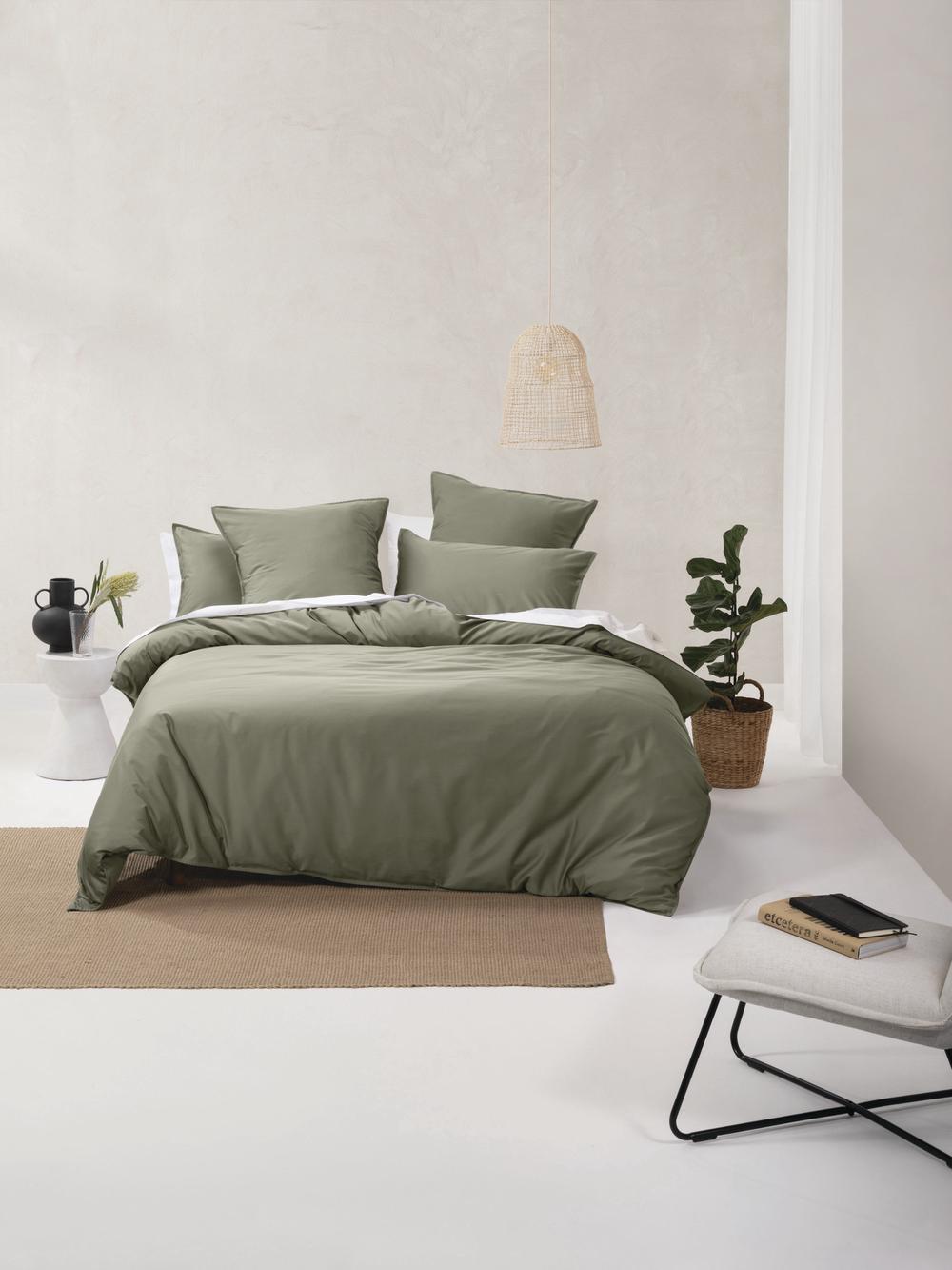 Linen House Nara Quilt Cover Set (Moss) King Buy online at The Nile