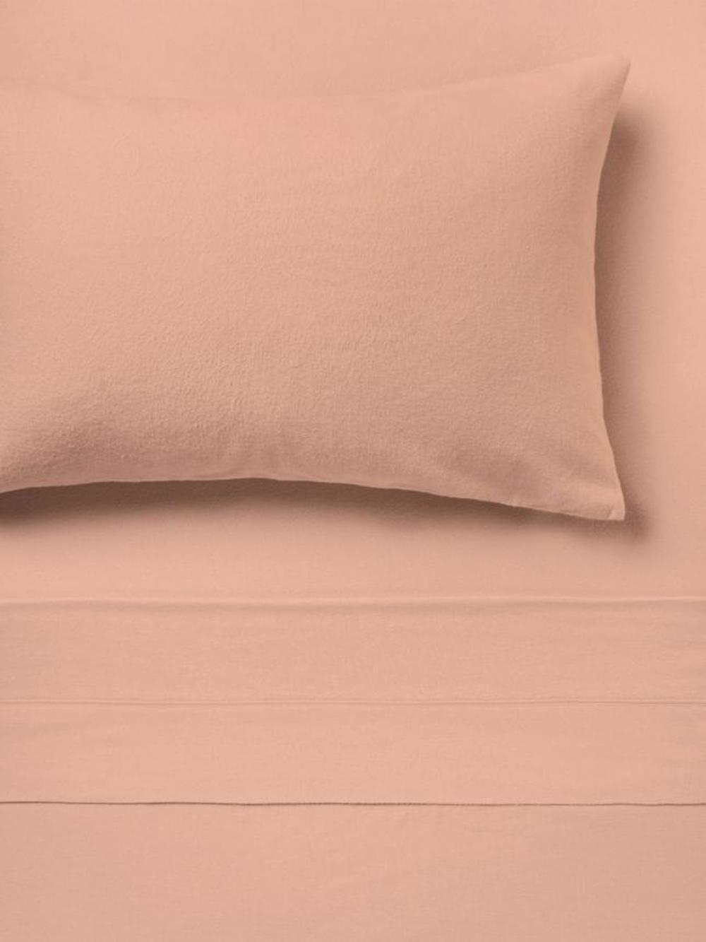 Linen House Flannelette Sheet Set (Rose) Single Buy online at The Nile