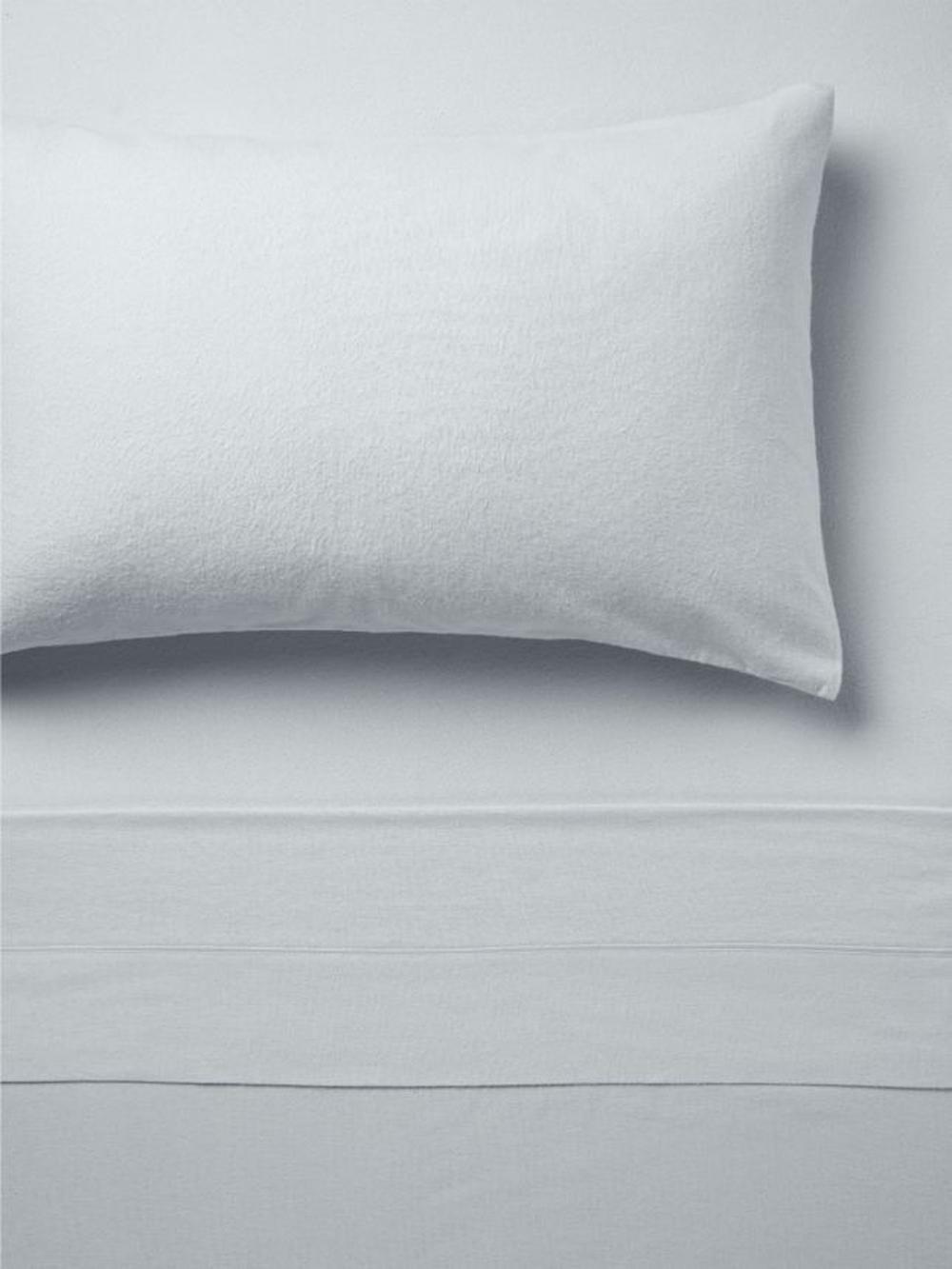 Linen House Flannelette Sheet Set (Sky) Queen Buy online at The Nile