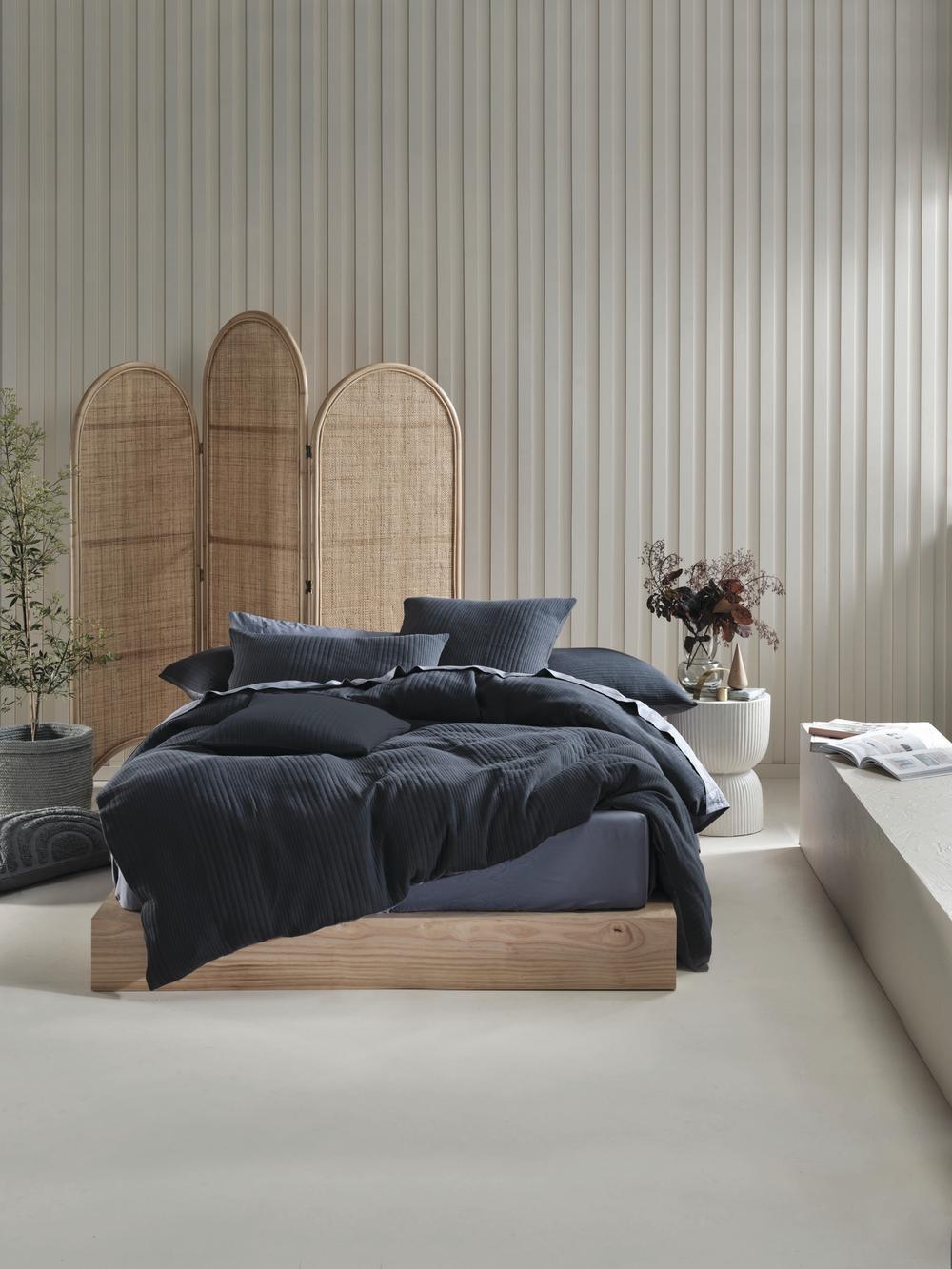 Linen House Osmond Quilt Cover Set Slate King Buy Online At The Nile