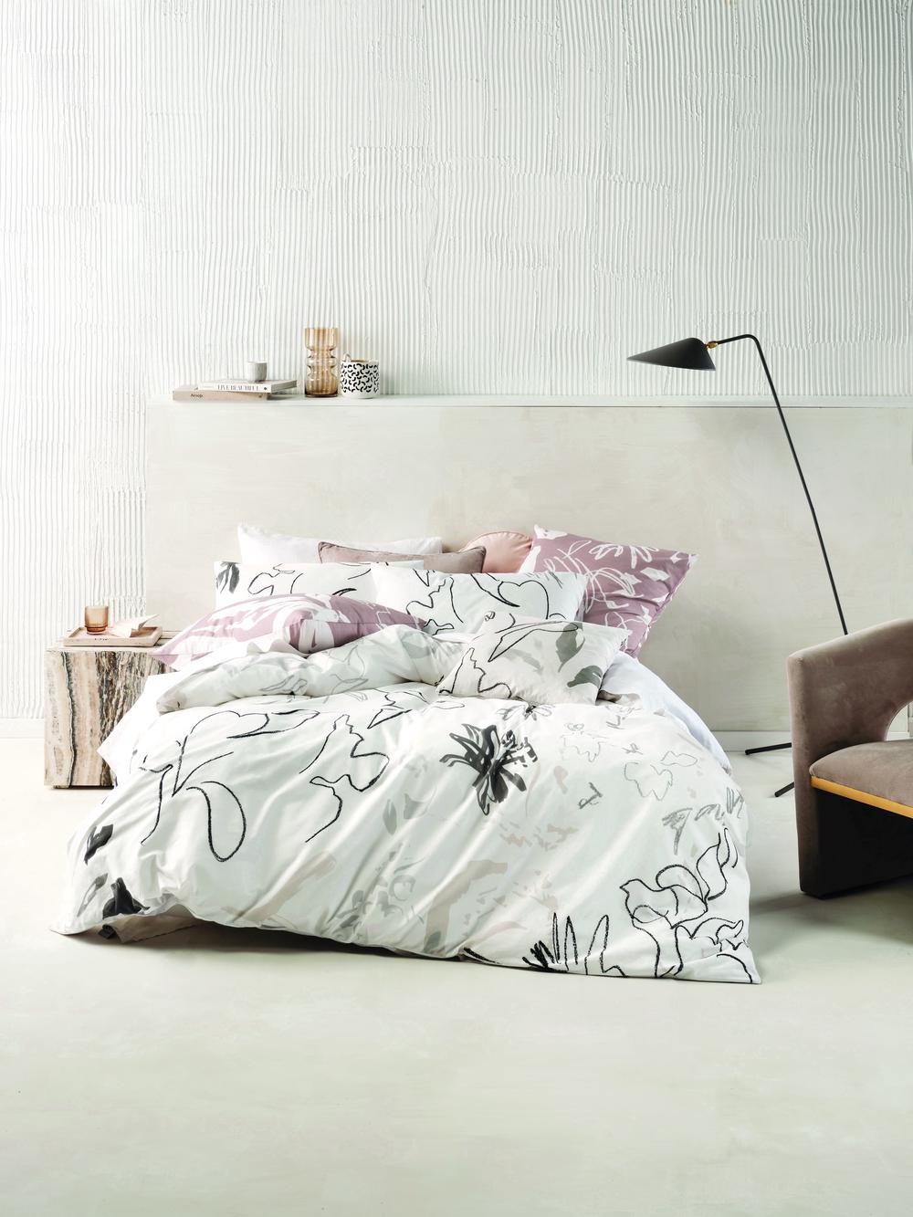 Linen House Lennox Quilt Cover Set (Neutral) King Buy online at The