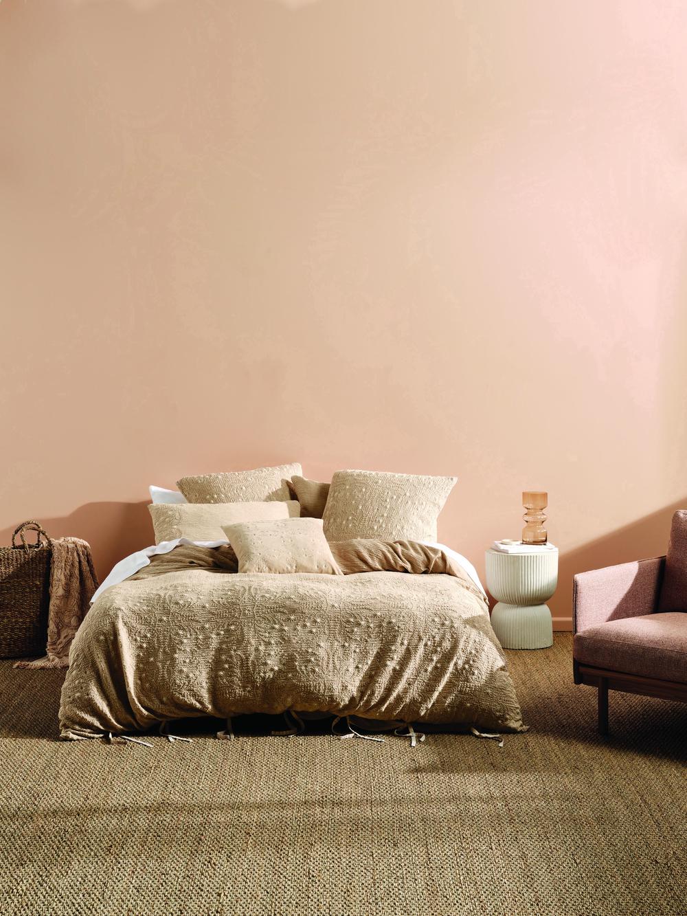 haze pink sand quilt cover set