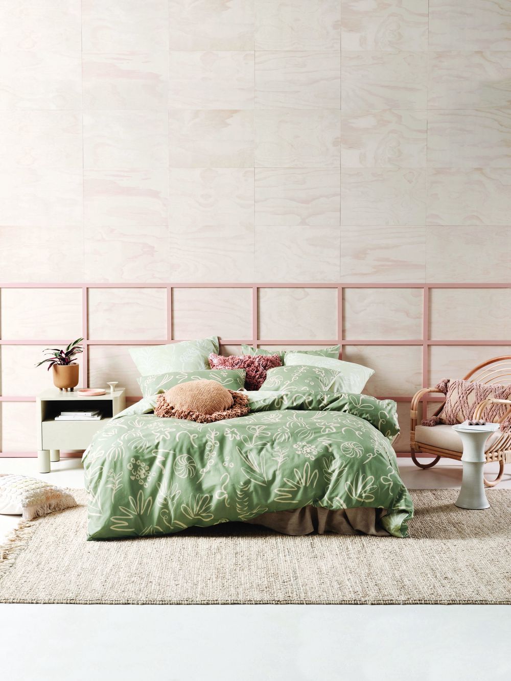 Linen House Adley Eucalyptus Duvet Cover Set
