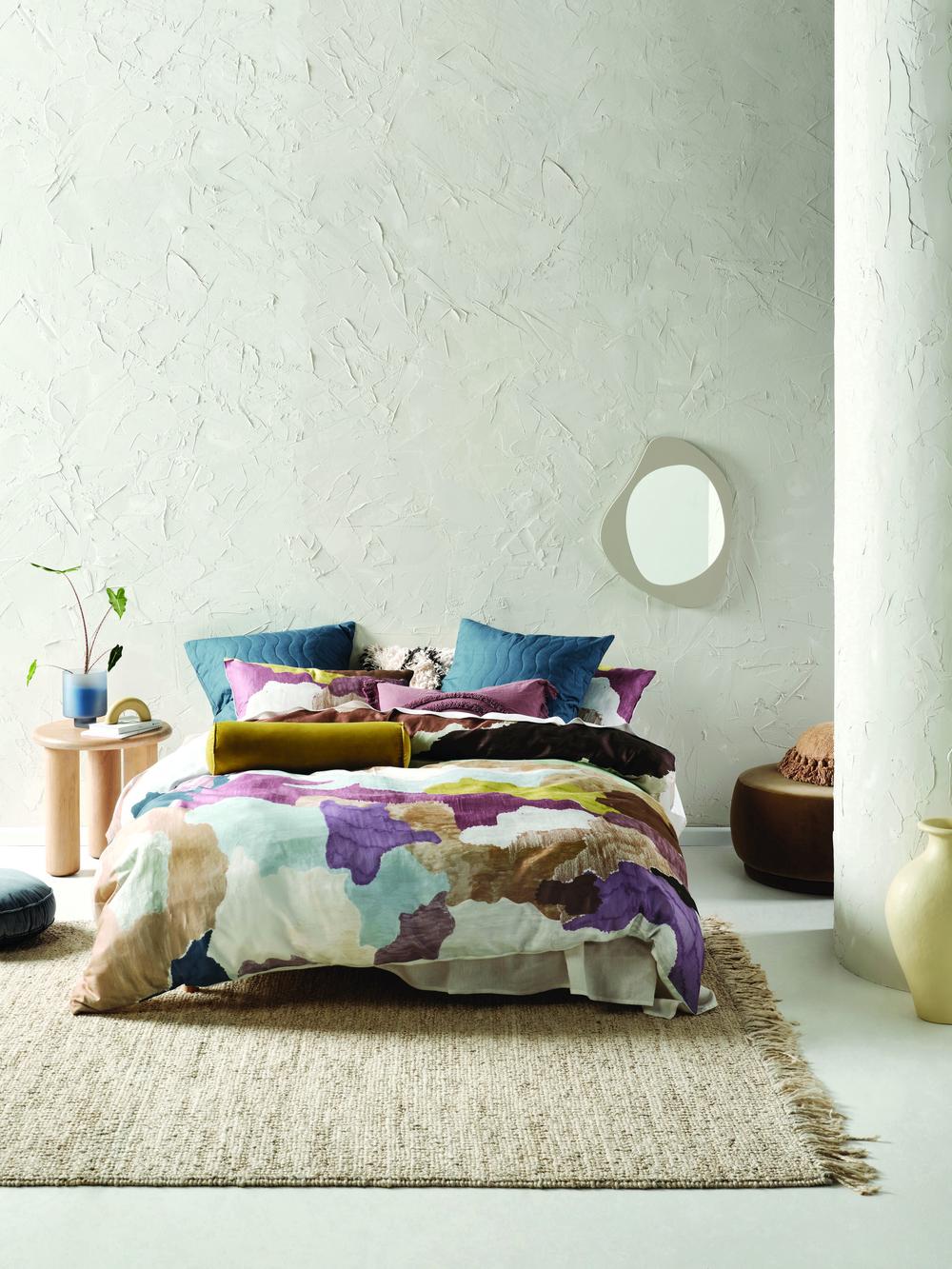 Linen House Panorama Quilt Cover Set (Lavender) Queen Buy online at