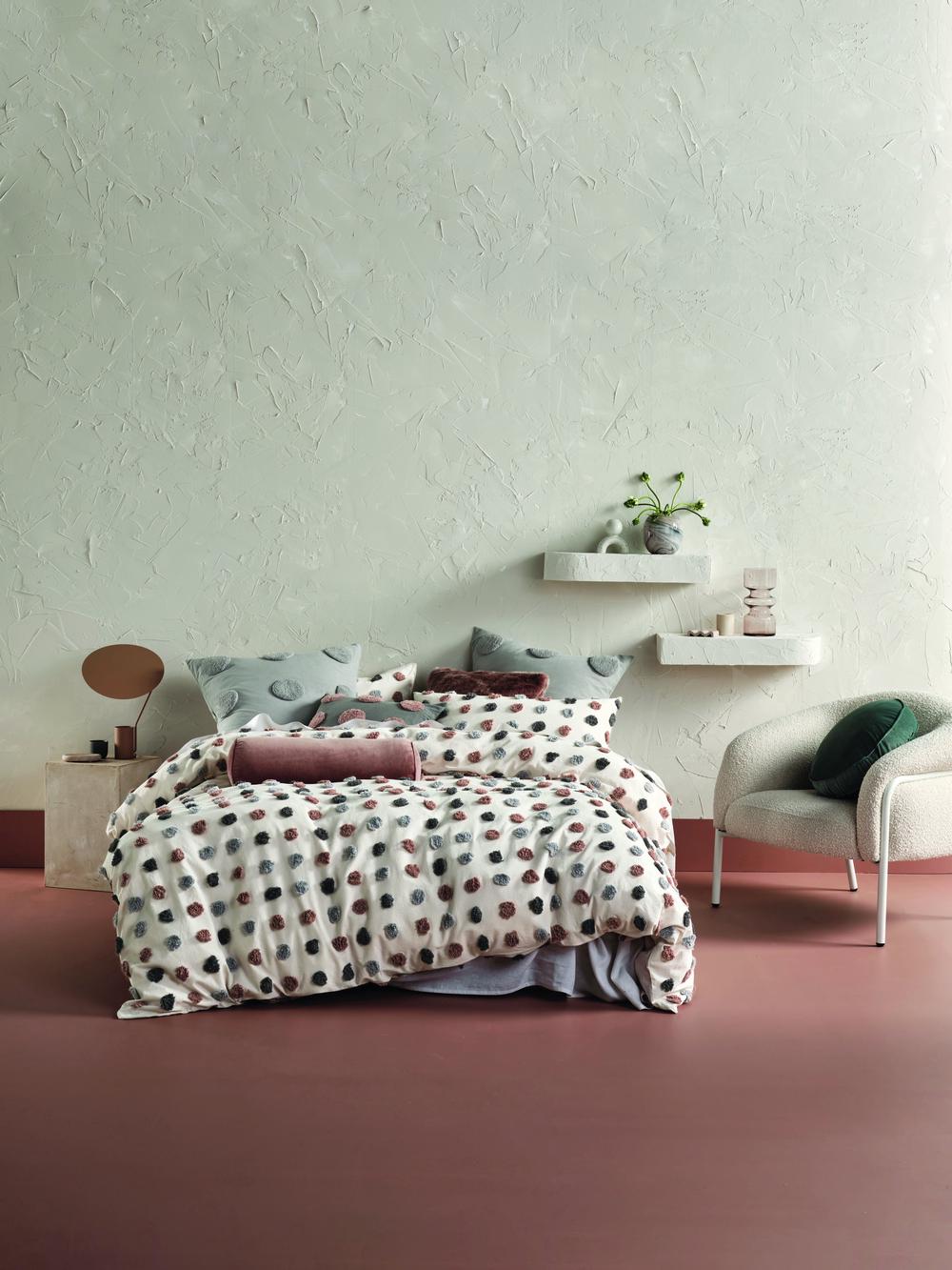 Linen House Haze Quilt Cover Set (Storm) Double Buy online at The Nile