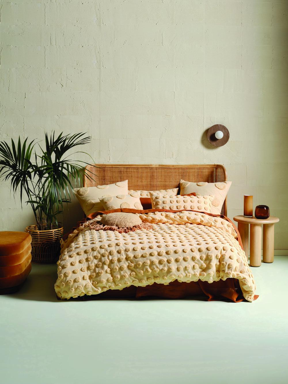 Haze Quilt Cover Set (Pale Peach), 9317146508392