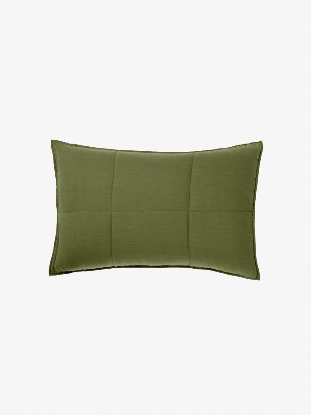 Linen House Nimes Linen Pillow Sham Set (Moss), 9317146522541