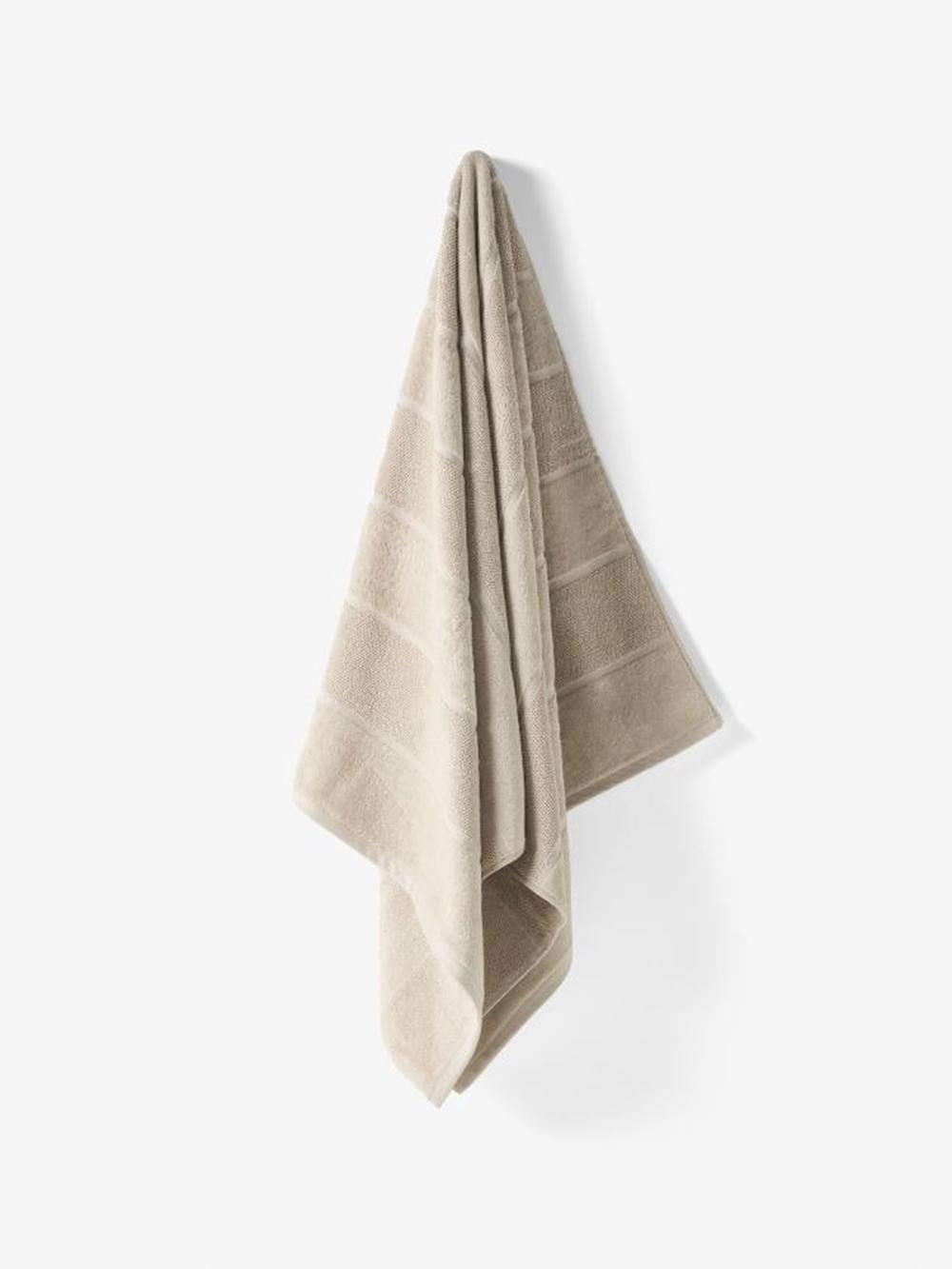 800 GSM Velour Stripe Bath Mat (Moonbeam), 9317146523449