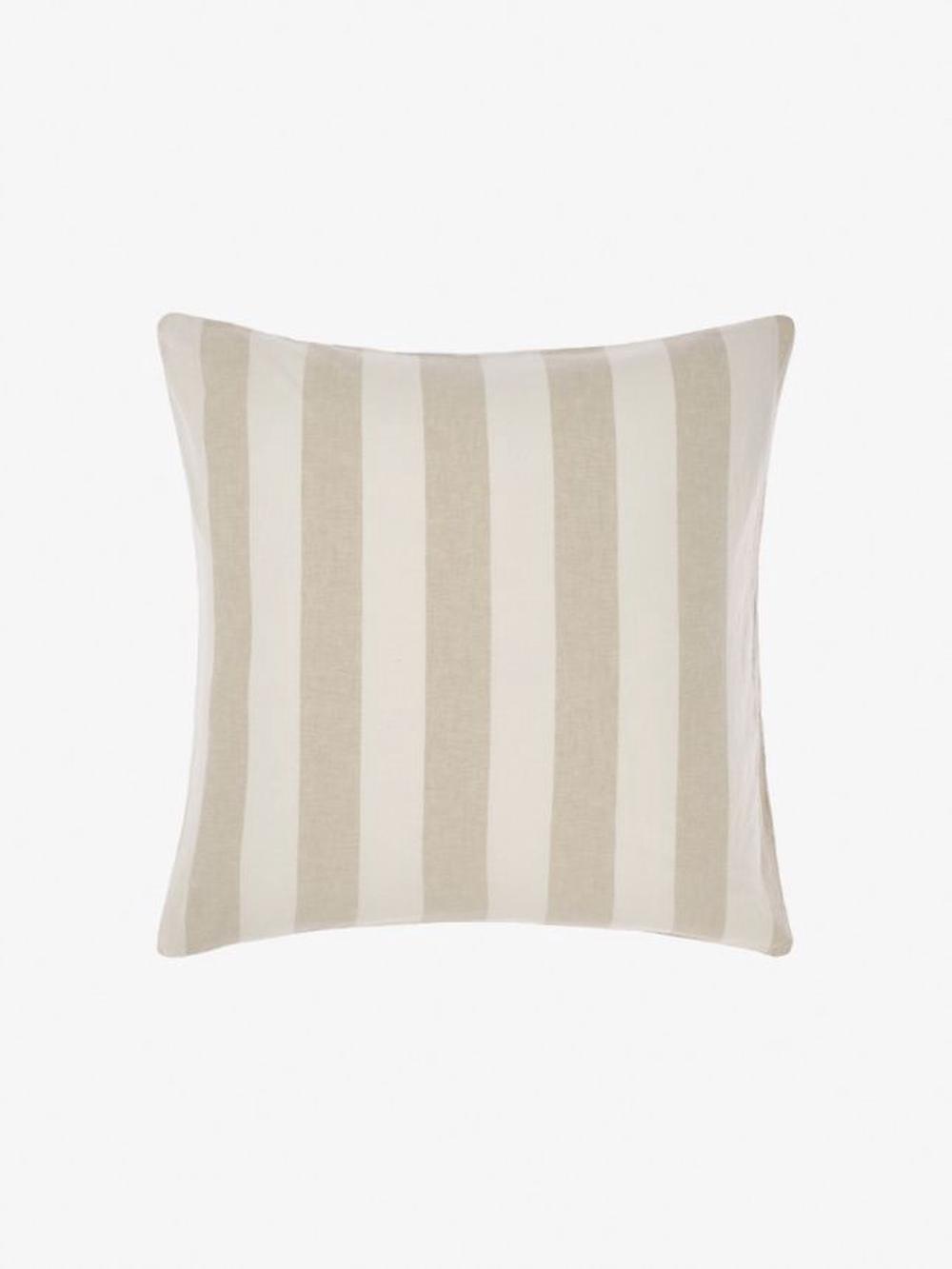 Linen House Vintage Stripe European Pillowcase (Natural) - 65x65cm, 9317146534629