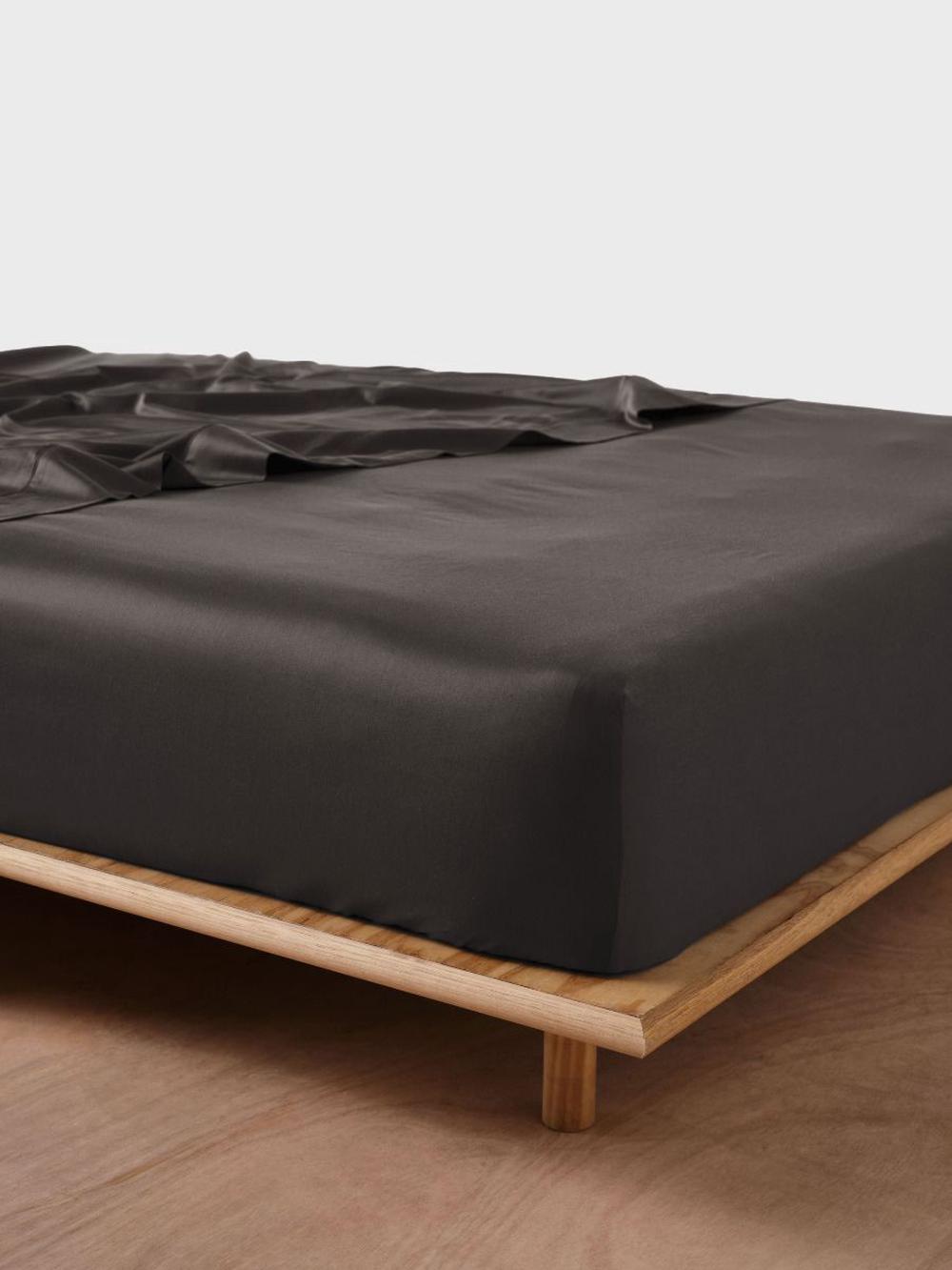 Linen House Nara Fitted Sheet (Charcoal) - Queen, 9317146535367