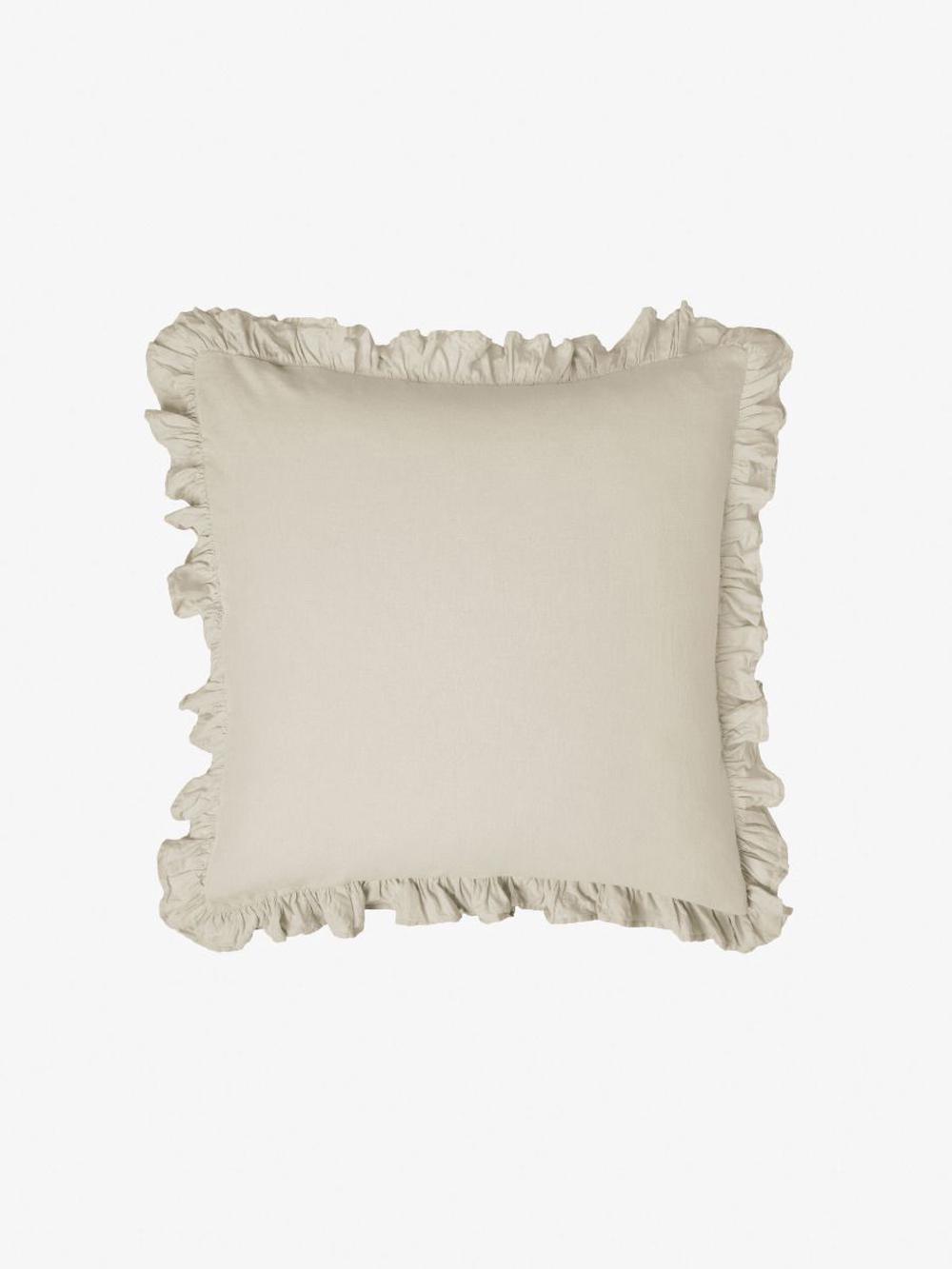Linen House Vintage Ruffle Pillowcase (Natural) - European, 9317146538986