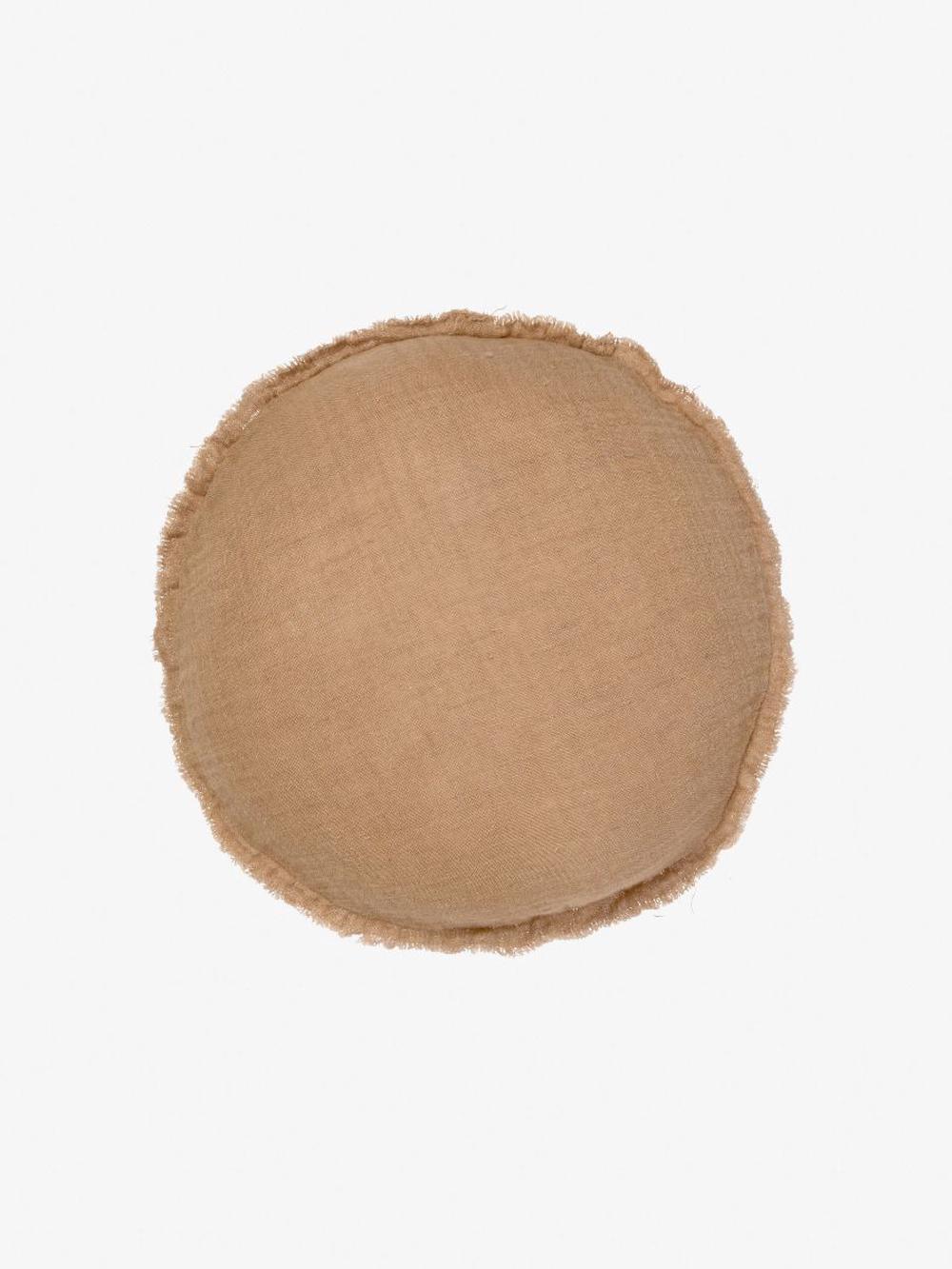 Linen House Maya Round Cushion (Nutmeg) - 45cm, 9317146539235