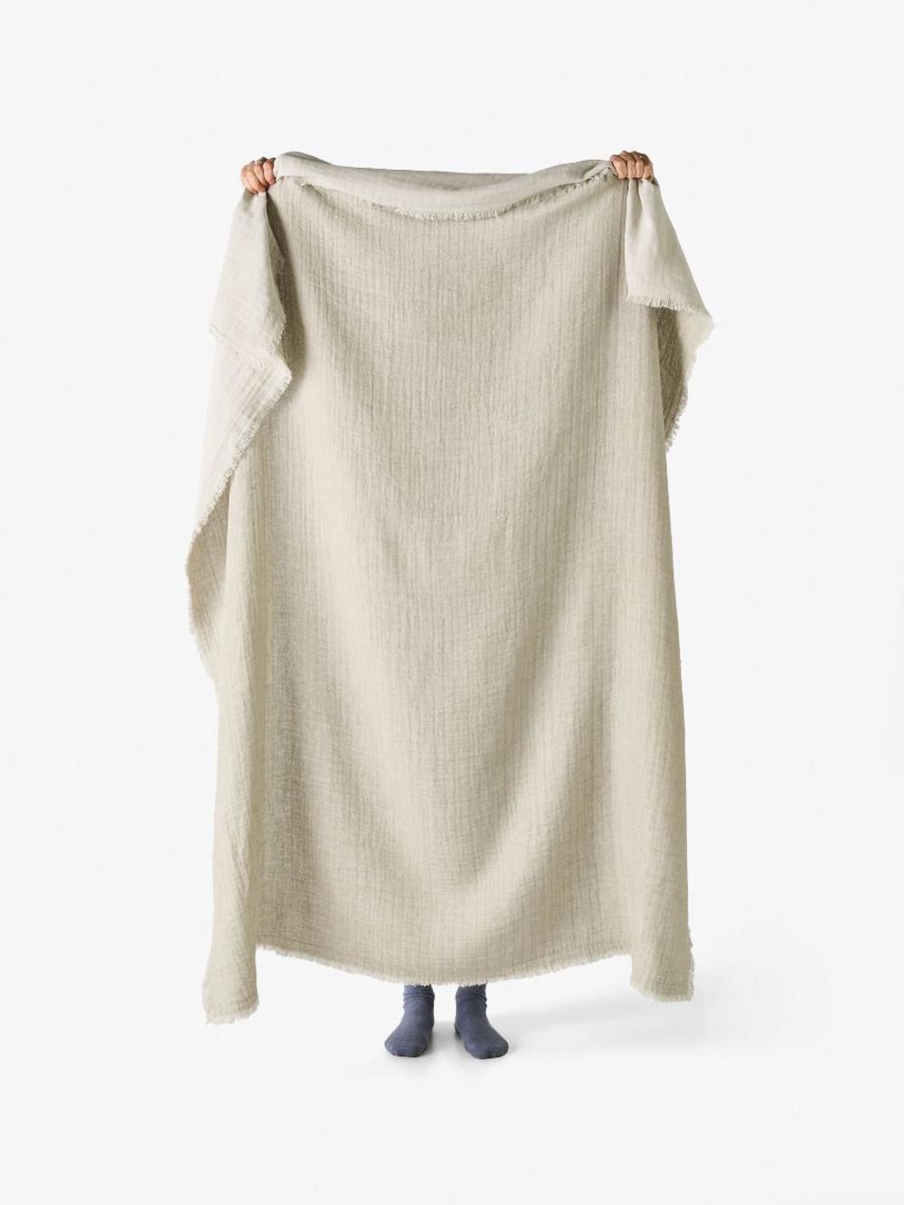 Linen House Maya Throw (Natural) - 130x170cm, 9317146539327