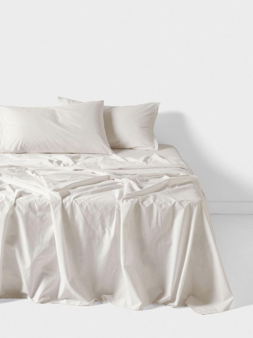 Linen House Marion Lavender Sheet Set (Vanilla) - Double, 9317146540170