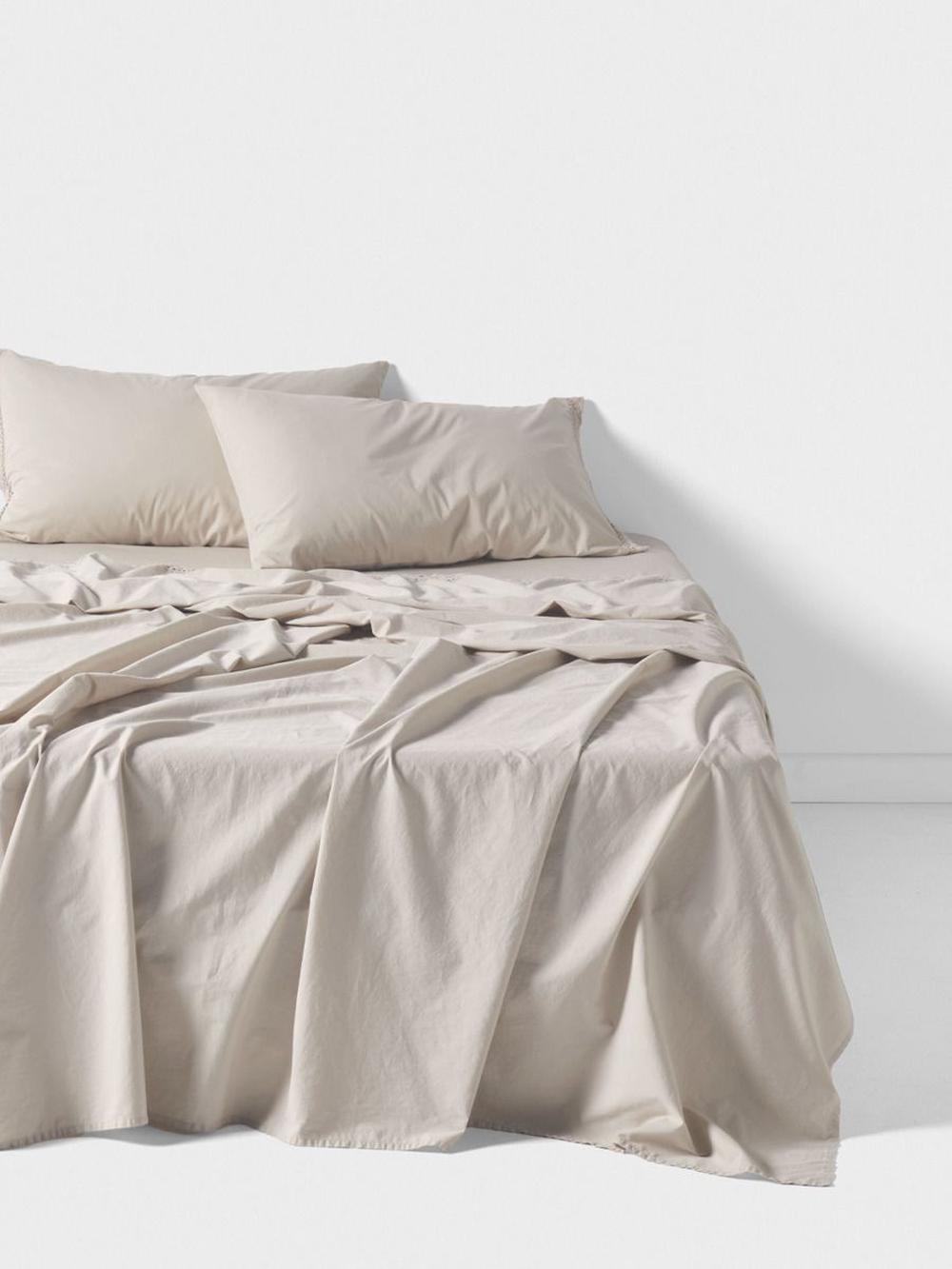 Linen House Marion Lavender Sheet Set (Natural) - Queen, 9317146540194