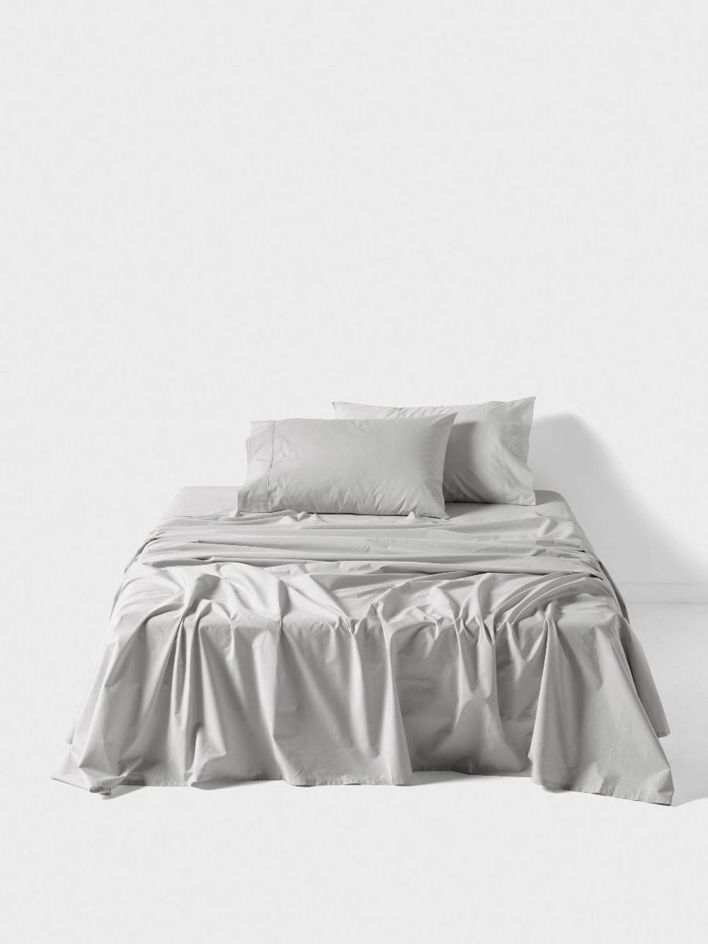 Linen House 400TC Australian Cotton Sheet Set (Silver) - Single, 9317146542730