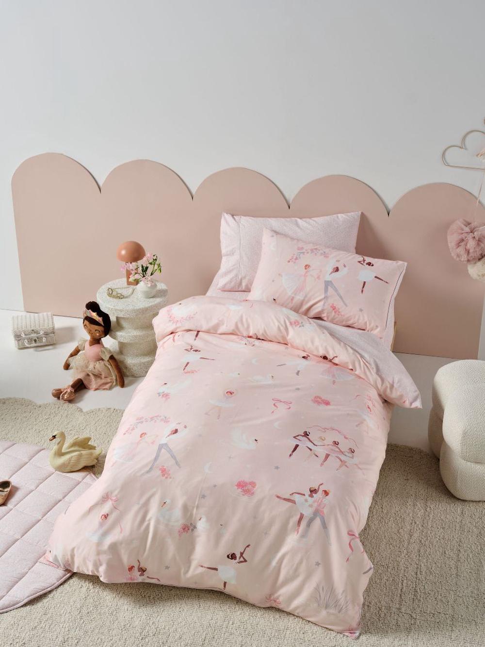 Linen House Kids Swan Lake Quilt Cover Set - Queen, 9317146550650