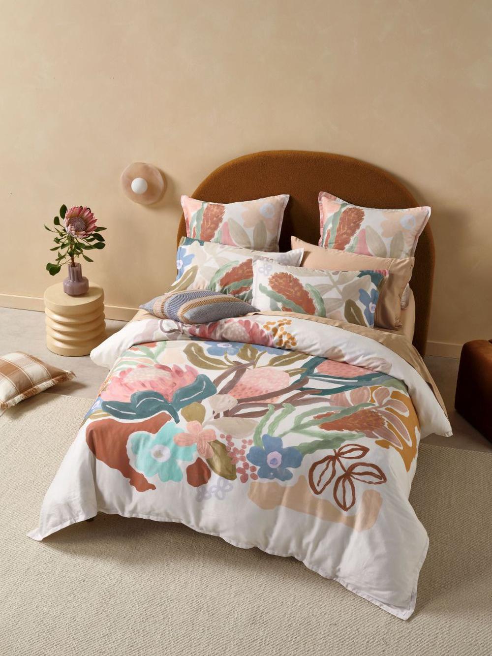 Linen House Maeve Quilt Cover Set (Clay) - Queen, 9317146551633