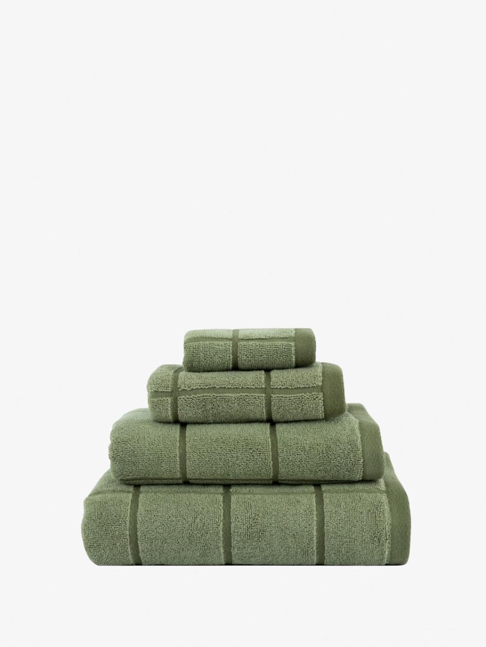 Linen House Geneva Bath Towel (Light Olive) - 45 x 65cm by Linen House - ISBN: 9317146555709