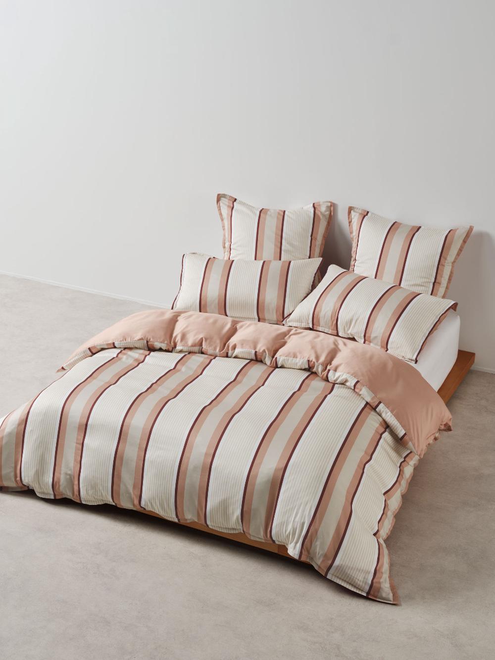 Linen House Nara Stripe Quilt Cover Set (Clay) - Single by Linen House - ISBN: 9317146559745