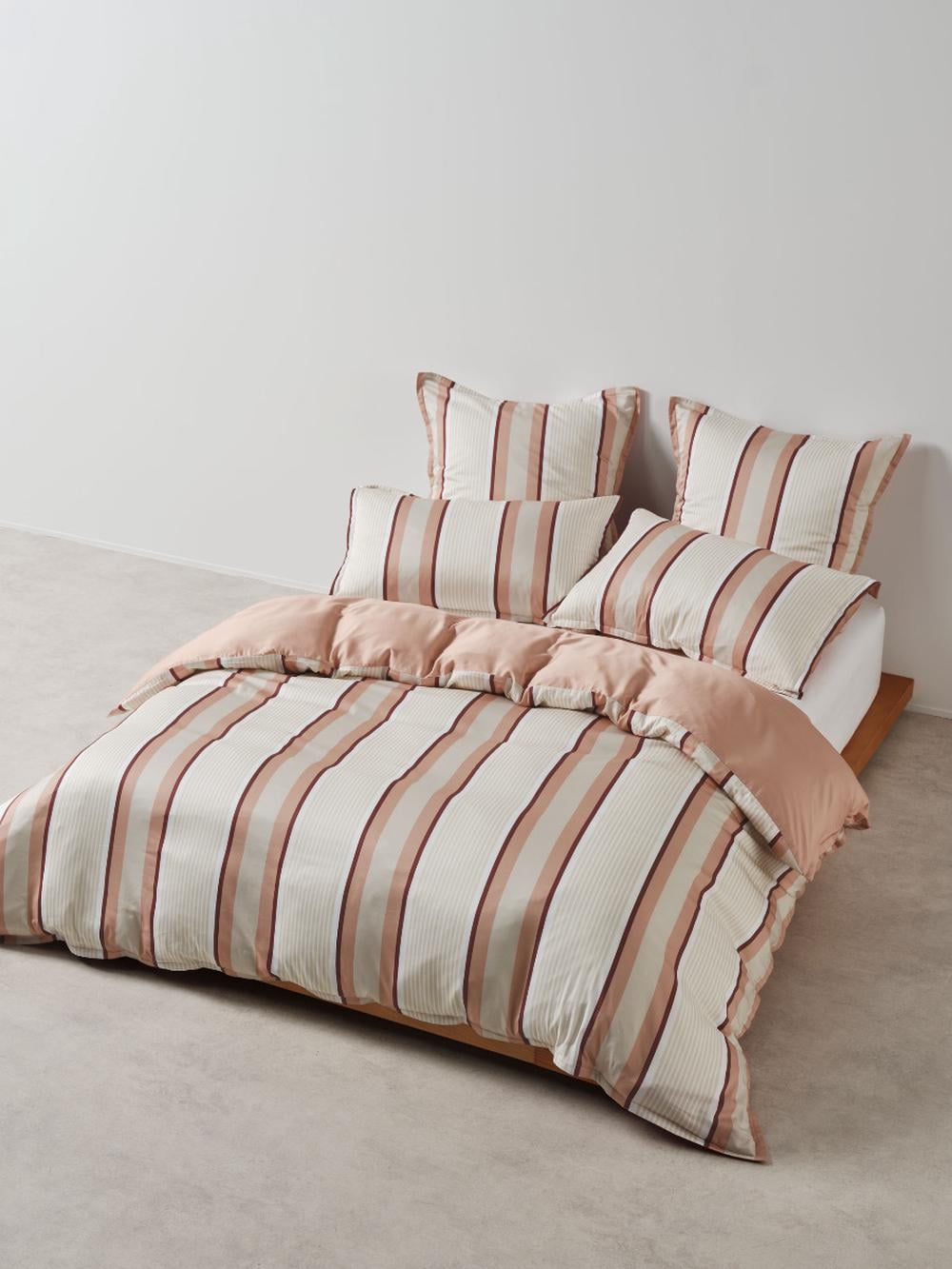 Linen House Nara Stripe Quilt Cover Set (Clay) - Double by Linen House - ISBN: 9317146559752