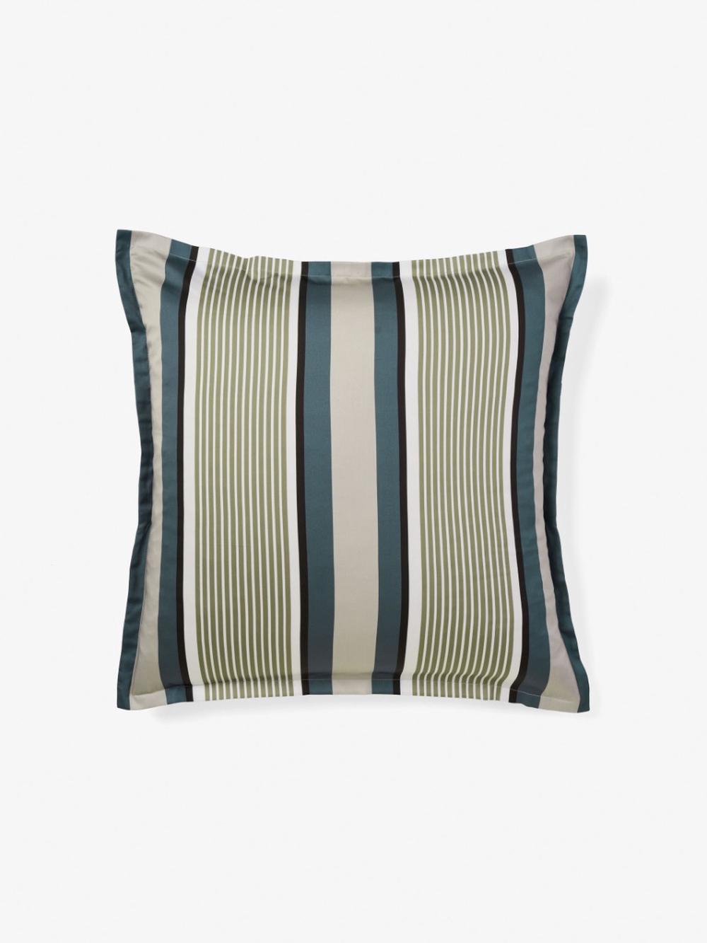 Linen House Nara Stripe European Pillowcase (Bluestone) - 65 x 65cm, 9317146559844