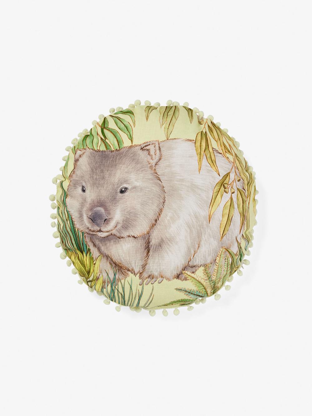 Linen House Kids x Lauren Stringini William Wombat Cushion - 40cm, 9317146559851