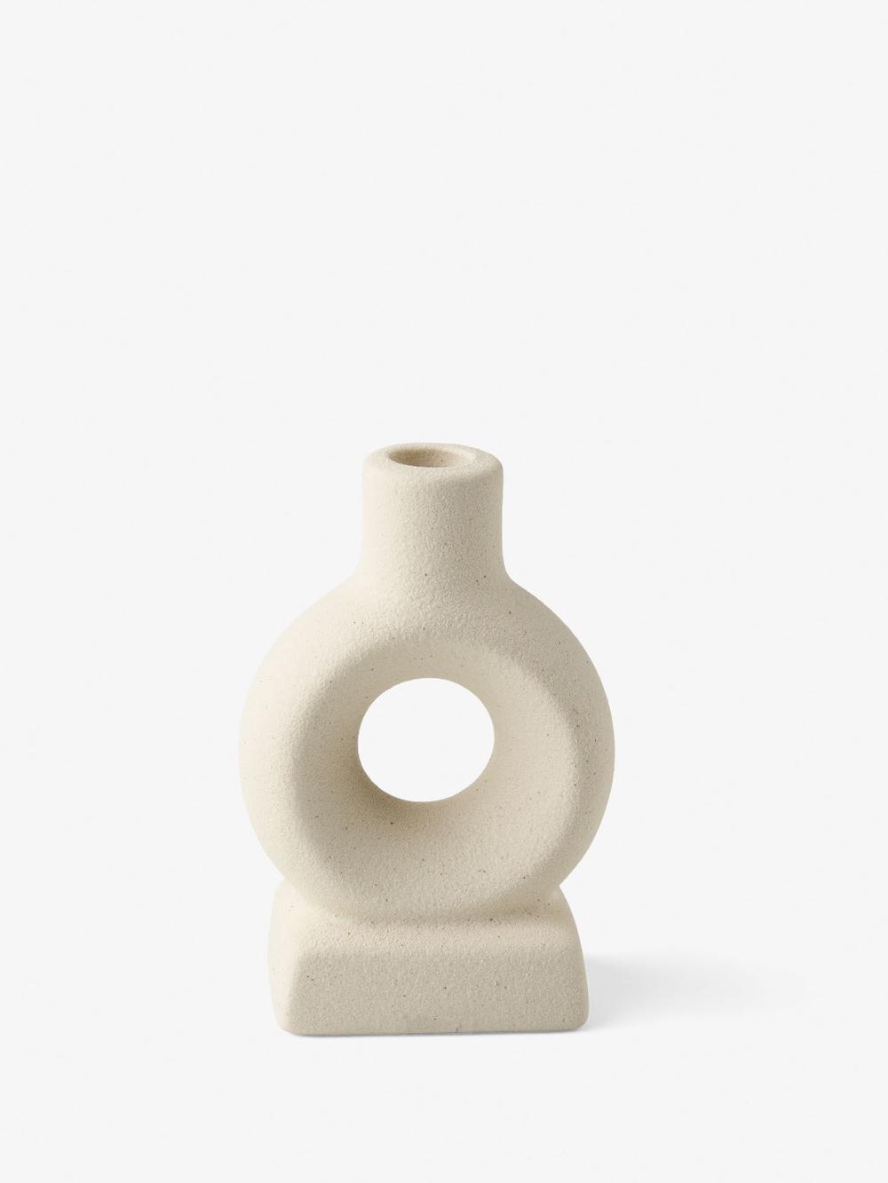 Linen House Oval Candle Holder (Ivory) - 15cm, 9317146565975