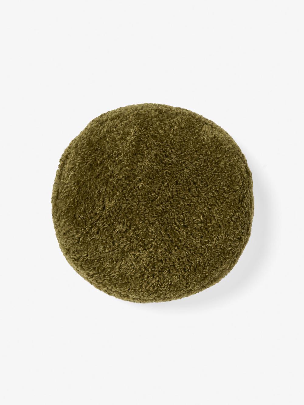 Linen House Shetland Cushion, Round (Olive) - 43cm, 9317146567696