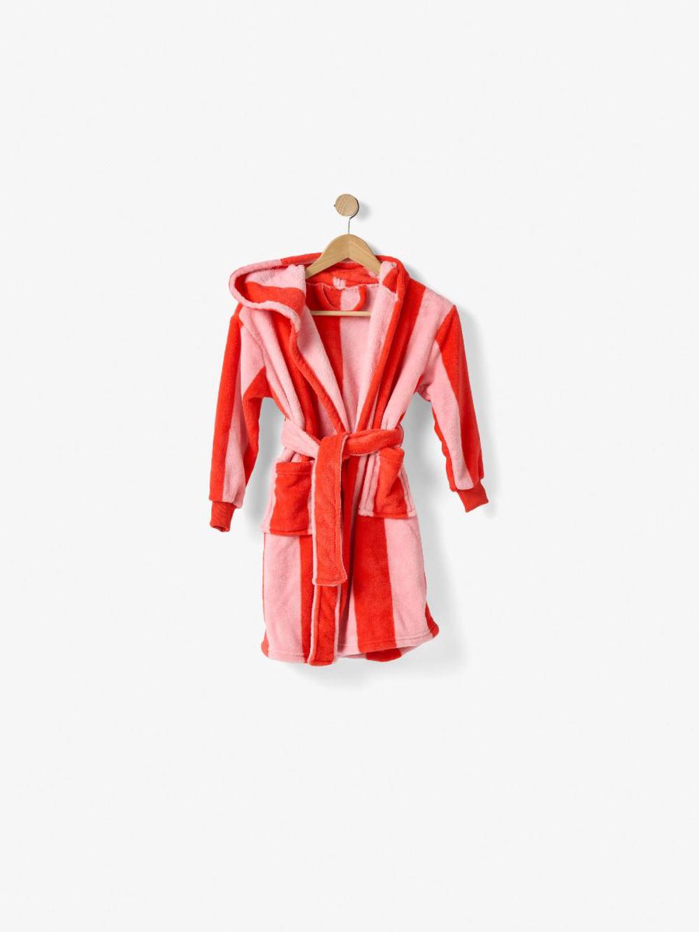 Linen House Kids Plush Ocean City Tomato Kids Robe - Large, 9317146570559