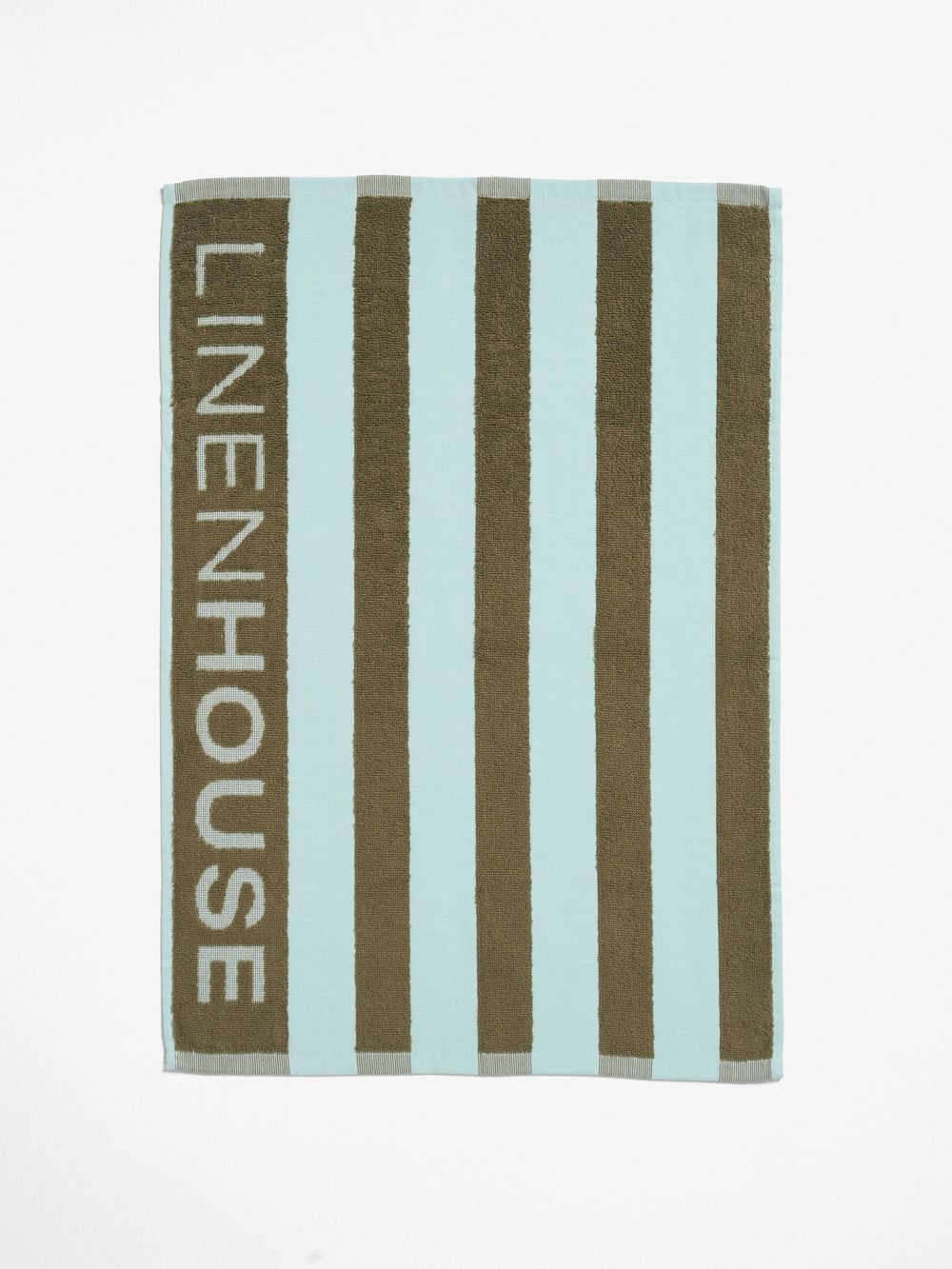 Linen House Logo Duck Egg Stripe Tea Towel (Blue) - 45cm x 65cm by Linen House - ISBN: 9317146579743