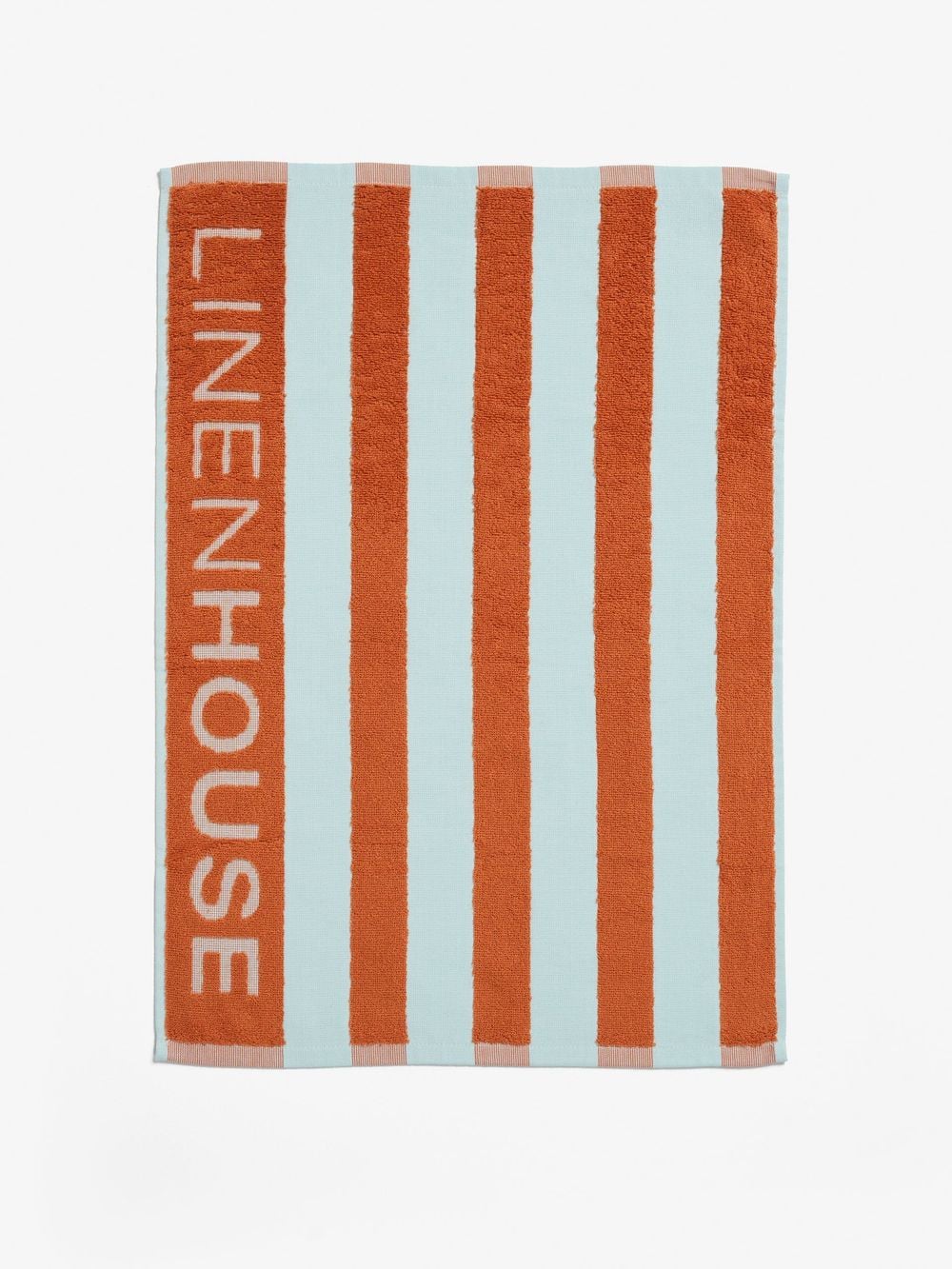 Linen House Logo Melon Stripe Tea Towel (Orange) - 45cm x 65cm by Linen House - ISBN: 9317146579767