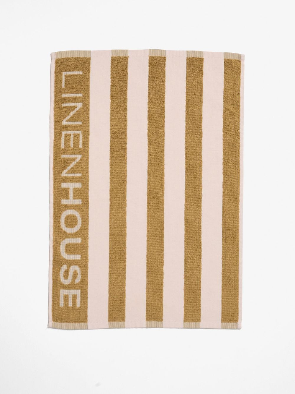 Linen House Logo Ochre Stripe Tea Towel (Brown) - 45cm x 65cm by Linen House - ISBN: 9317146579774