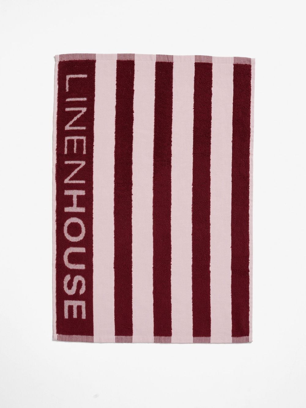 Linen House Logo Pomegranate Stripe Tea Towel (Pink) - 45cm x 65cm by Linen House - ISBN: 9317146579781