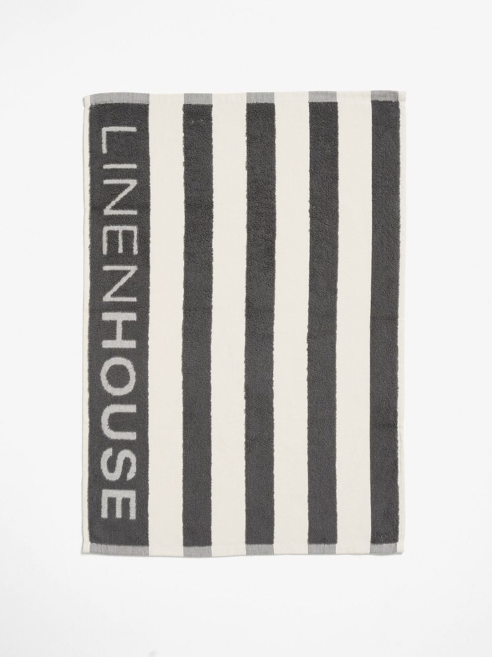 Linen House Logo Steel Stripe Tea Towel (Grey) - 45cm x 65cm by Linen House - ISBN: 9317146579798