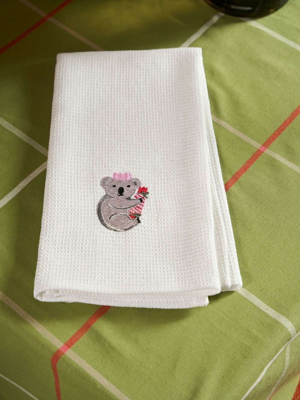 Linen House Koala Embroidered Tea Towel (White) - 50cm x 70cm by Linen House - ISBN: 9317146581746