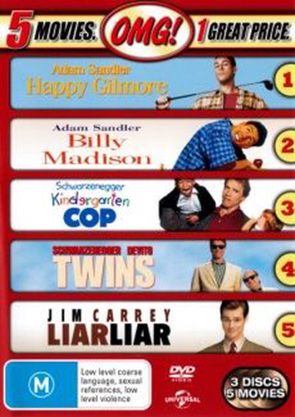 Happy Gilmore Billy Madison Kindergarten Cop Twins Liar Liar Dvd Buy Online At The Nile