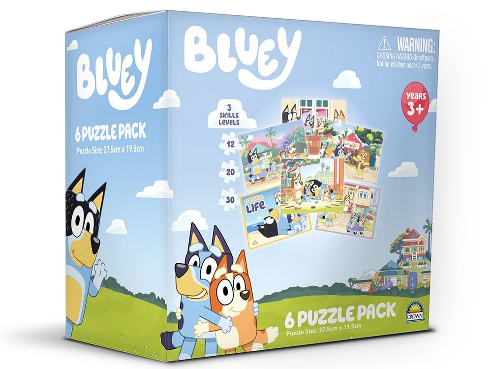 Trefl, Scopri Bluey 3 in 1, 3 puzzle, da 20 a 50 pezzi-Vari livelli di