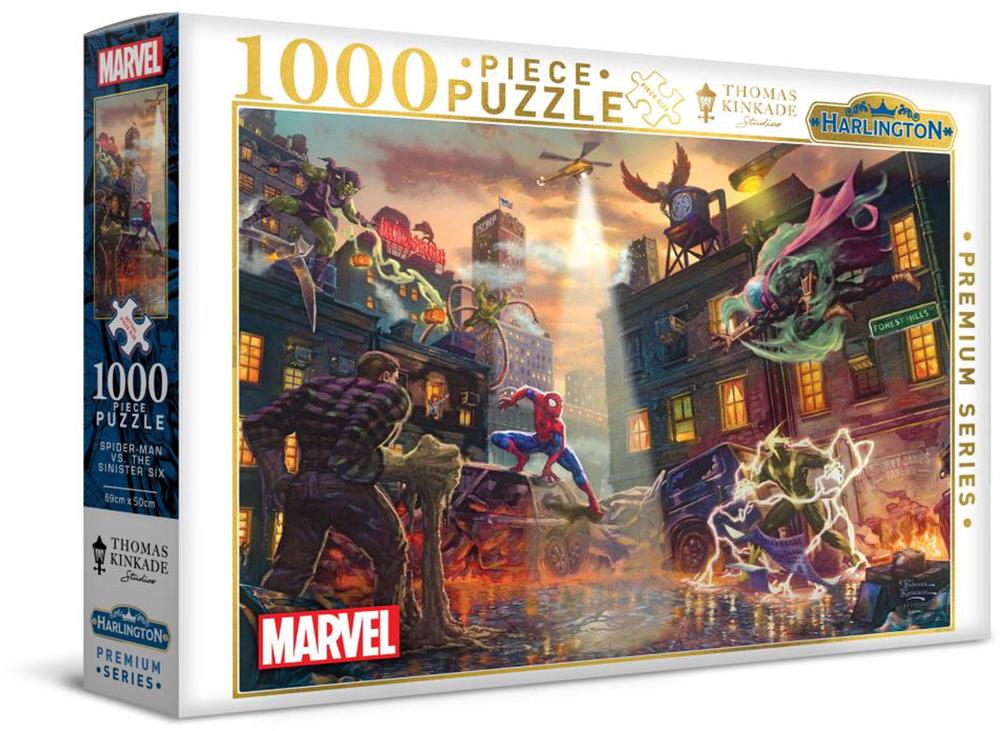 Thomas Kinkade - Marvel - Spider-Man vs The Sinister Six Puzzle, 1000 Piece, 9317762203091