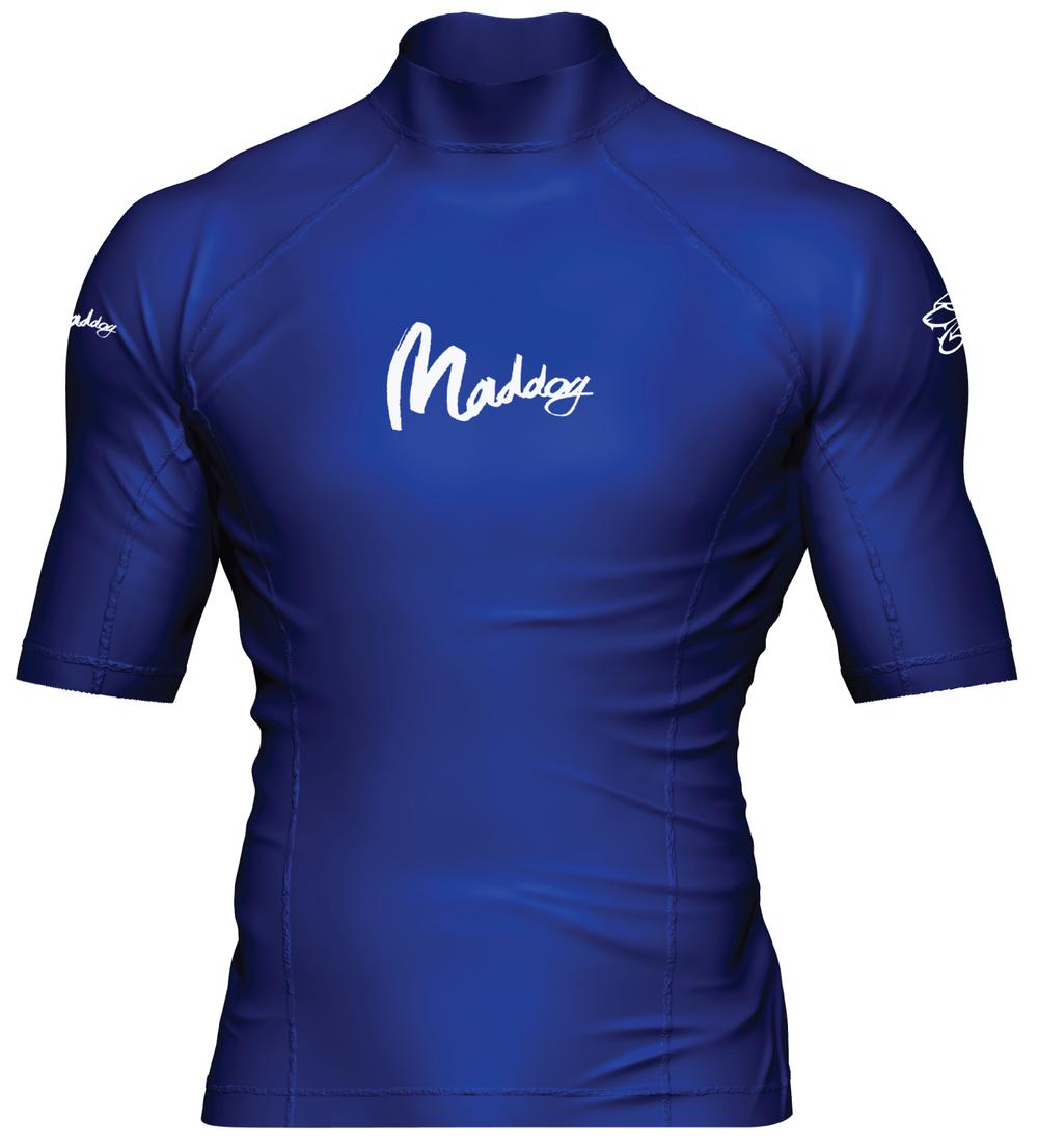 Mens Short Sleeve Rash Shirt (Blue) - XL, 9318070061755
