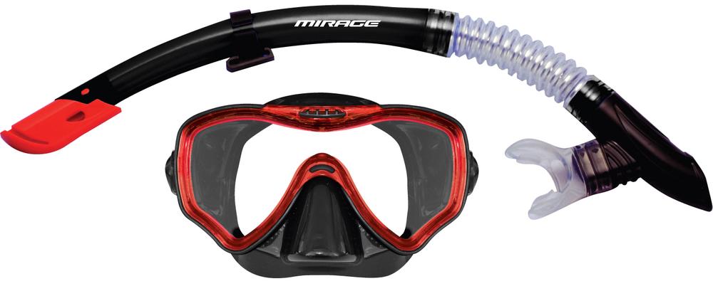 Mirage Crystal Adult Mask and Snorkel Set (Black) | Buy online at The Nile