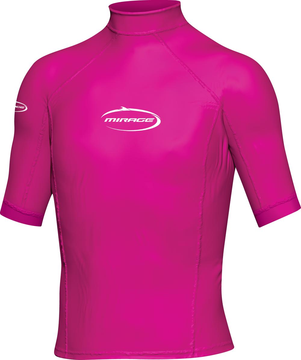 Junior Short Sleeve Rash Shirt (Hot Pink) - Size 14, 9318701072037
