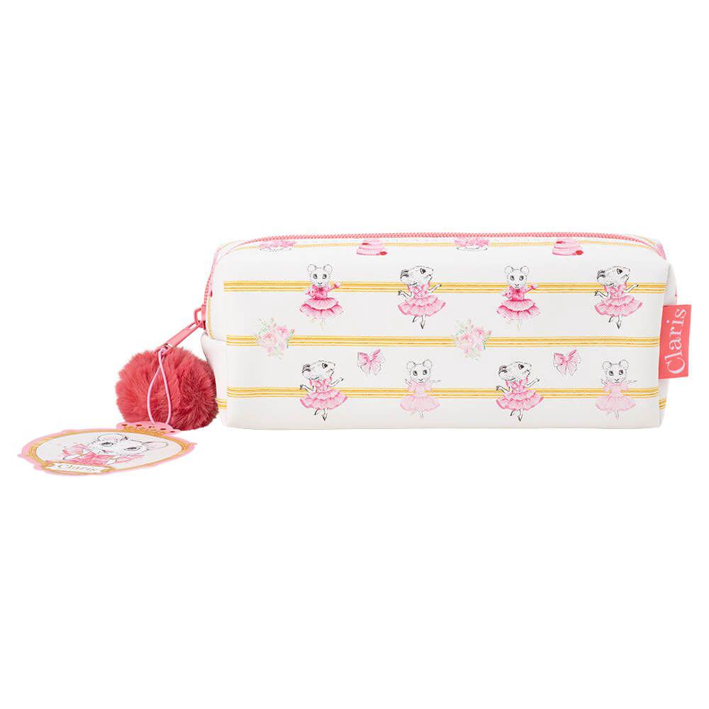 Claris The Chicest Mouse in Paris Claris Pencil Case With Pom Pom, 9319057021311