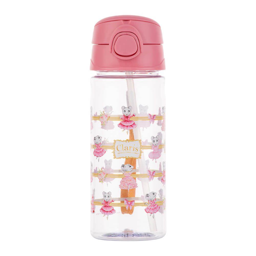 Claris The Chicest Mouse In Paris Claris Drink Bottle with Straw - 500mL, 9319057021571
