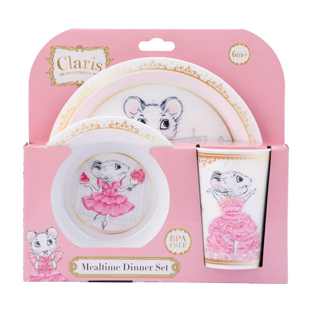 Claris The Chicest Mouse In Paris Mealtime Dinner Set, 9319057021595
