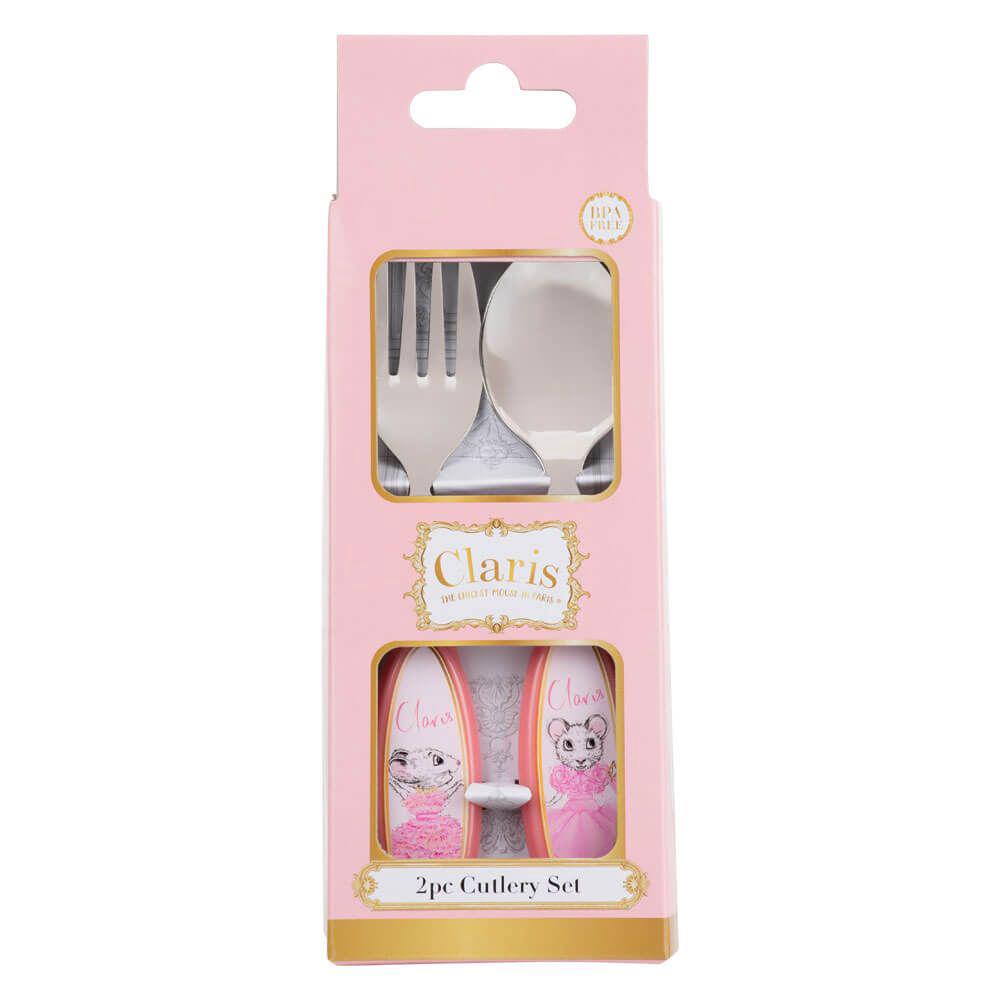 Claris The Chicest Mouse In Paris Cutlery Set, 2 Piece, 9319057021618