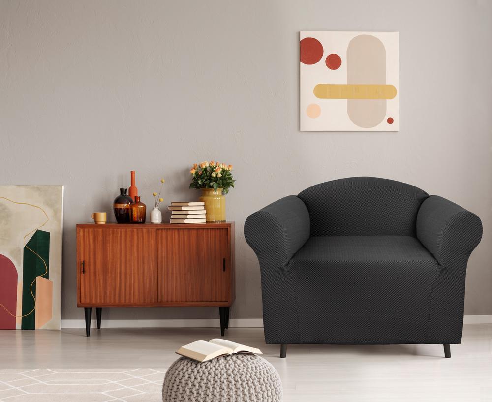 Cambridge Sofa Cover, 1 Seater (Steel), 9319288142861
