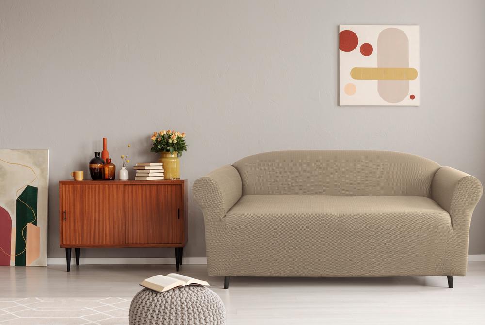 Cambridge Sofa Cover, 2 Seater (Linen), 9319288142878